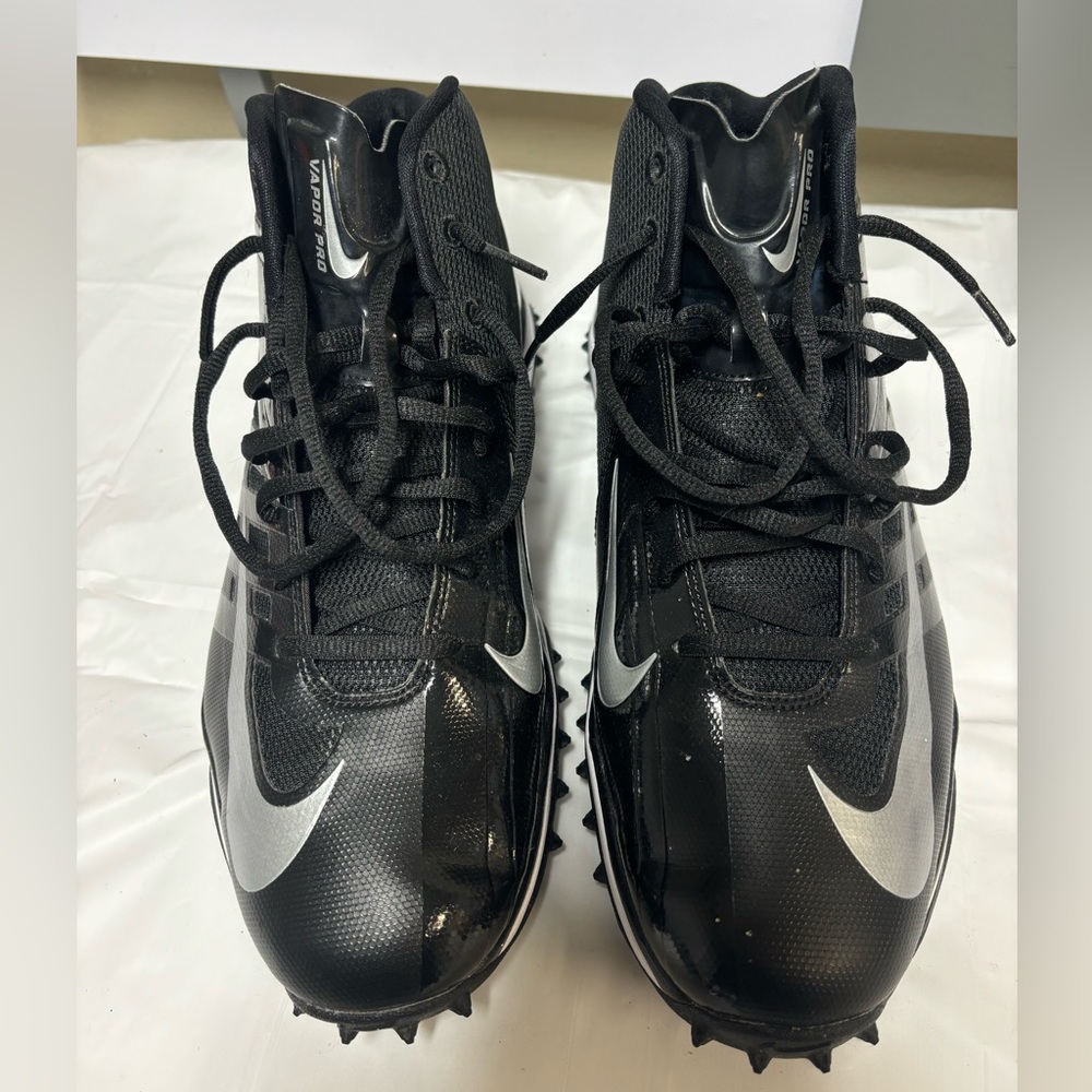 Men’s Shoes - Nike Vapor Pro 3/4 Destroyer Football Black/White Turf Cleats
